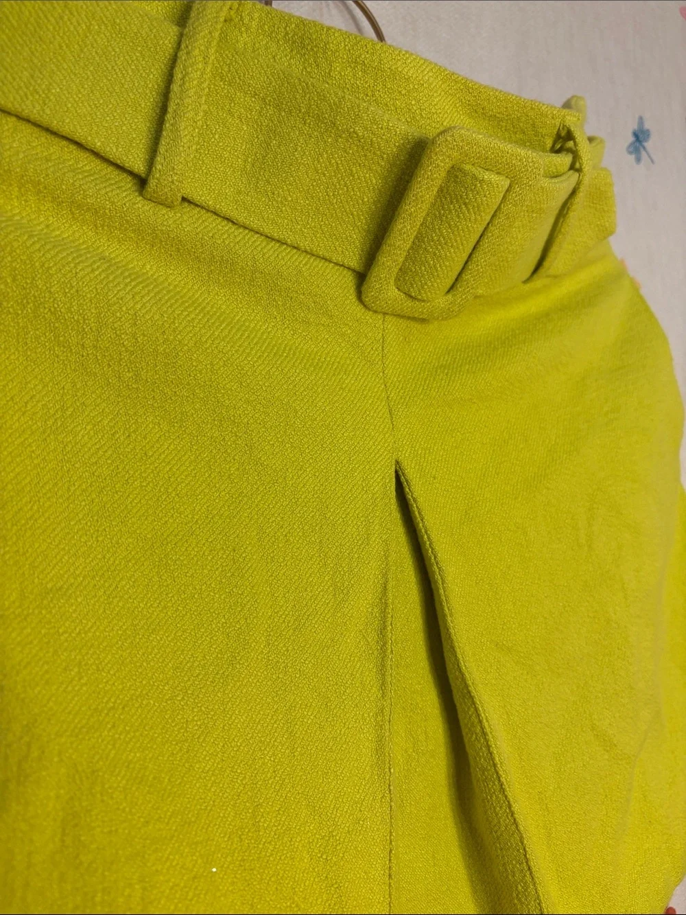 Maeve Lime Green Knit Skirt w/ Matching Belt